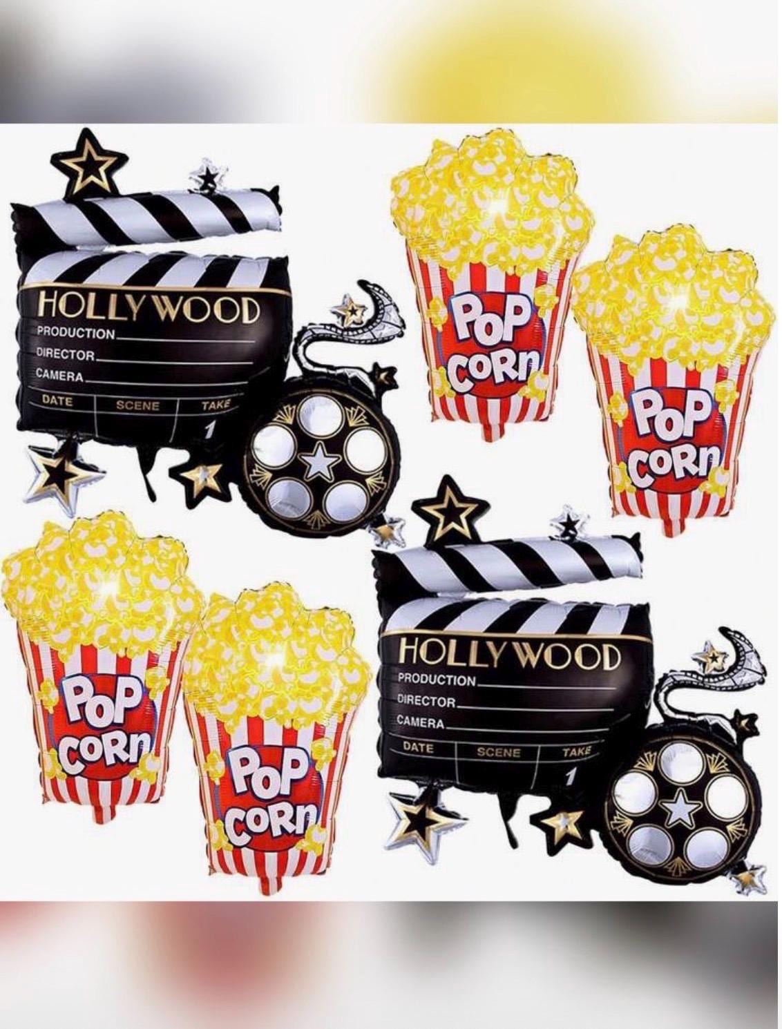 Hollywood Balloon Garland Kit, Movie Night Party Decor, Cinema Theme Birthday Setup, Popcorn Balloons, Film Party Decorations