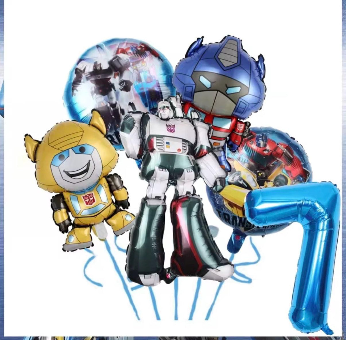 Robot Hero Birthday Balloon Set – Choose Age 5–9
