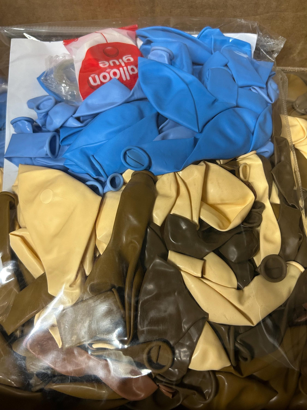 Blue Brown Balloon Garland Kit, Teddy Bear Baby Shower Decor, Neutral Birthday Party Arch, Boho Balloon Set 155 Pieces