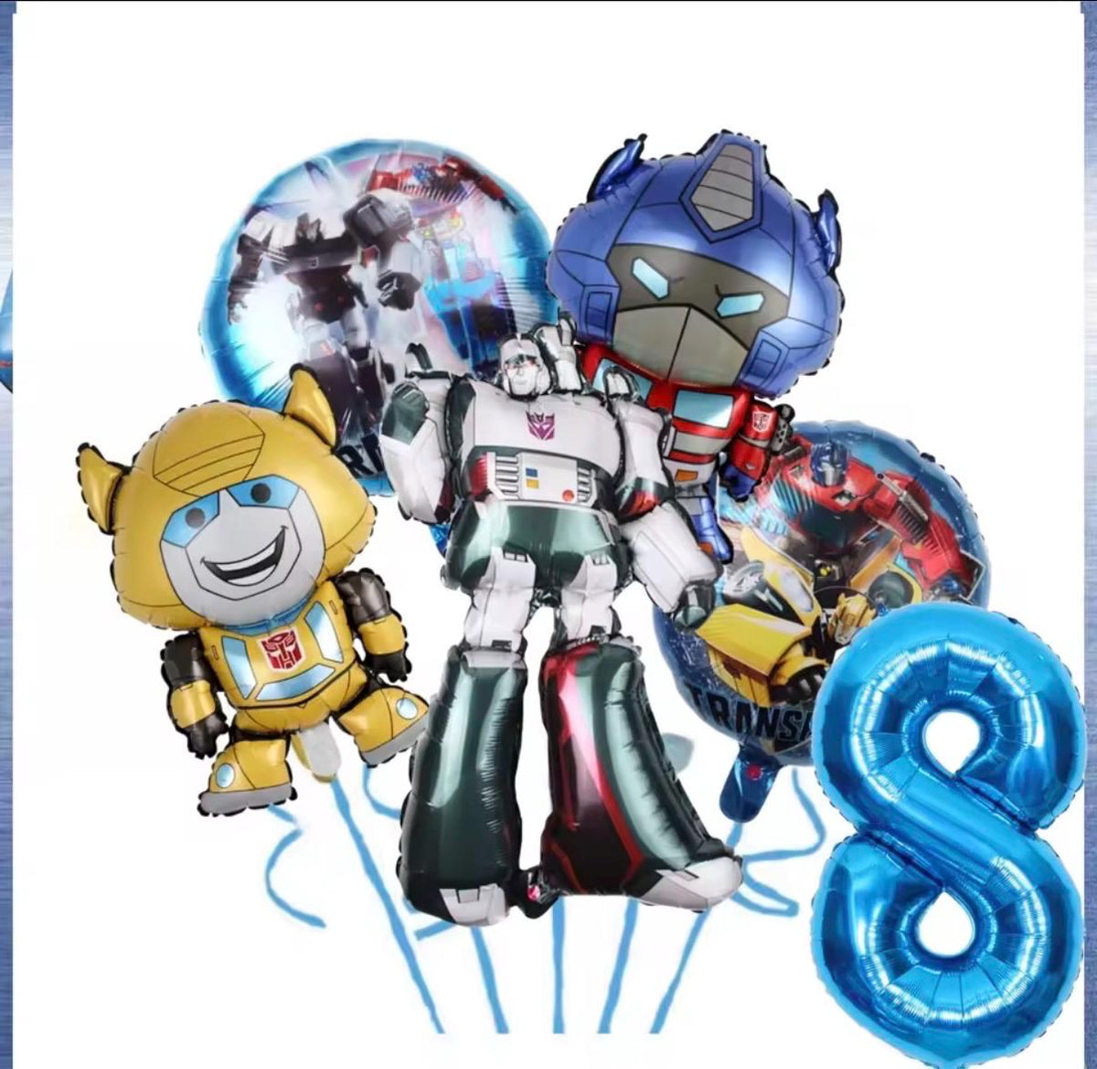 Robot Hero Birthday Balloon Set – Choose Age 5–9
