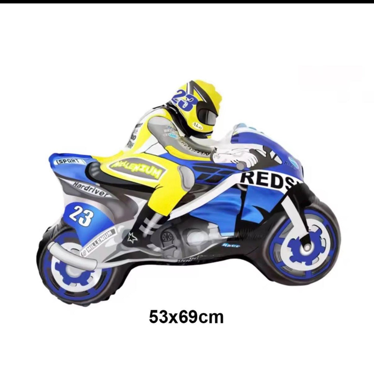 Racing Balloon Bouquet, Motorcycle Party Balloons, Race Theme Decoration Set, Kids Birthday Balloons, Checkered Flag Balloon Blue and yellow
