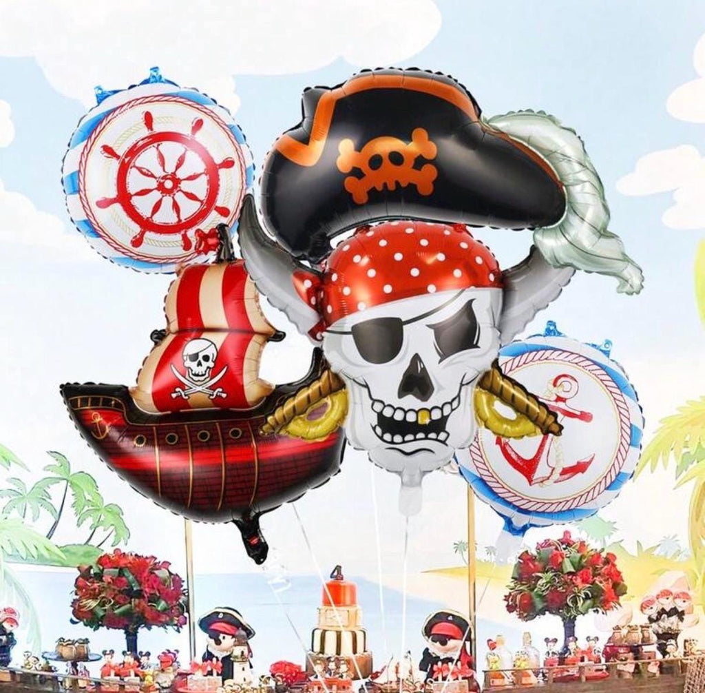Pirate Balloon Set, Pirate Party Decor, Skull Balloon, Pirate Ship Balloons, Kids Birthday Decorations, Nautical Theme Party