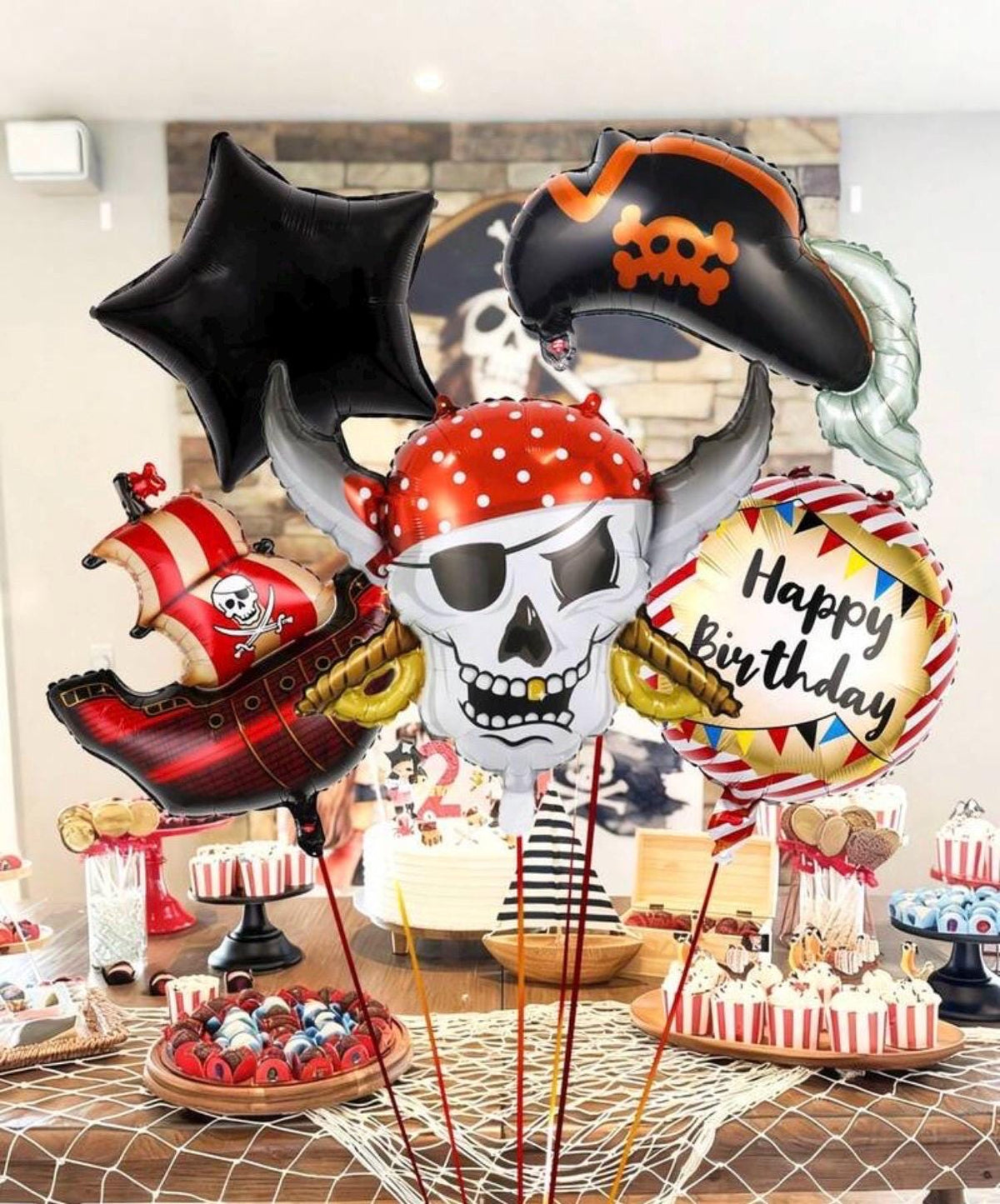 Pirate Balloon Set, Pirate Birthday Balloons, Skull Balloon, Pirate Ship Balloon, Kids Party Decoration Set