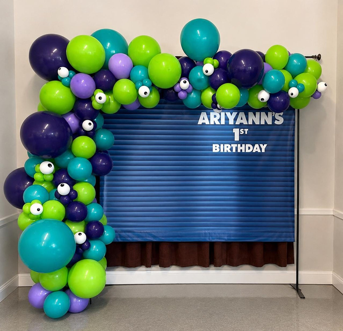 Monster Balloon Garland Kit | Monster Birthday Balloon Arch | DIY Party Balloon Kit | Monsters Theme Birthday Decorations