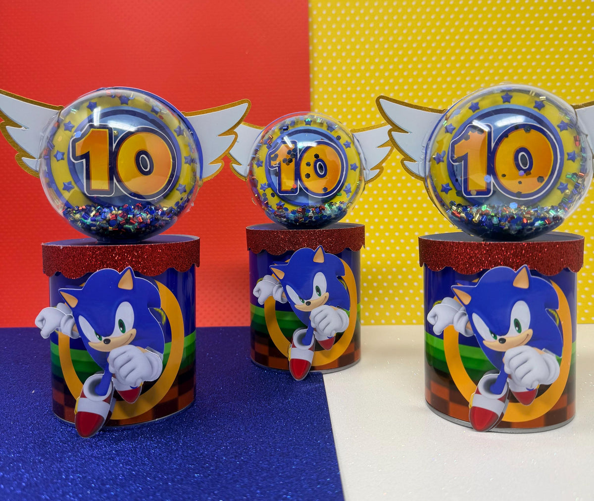 Blue Hedgehog personalized party favor detail