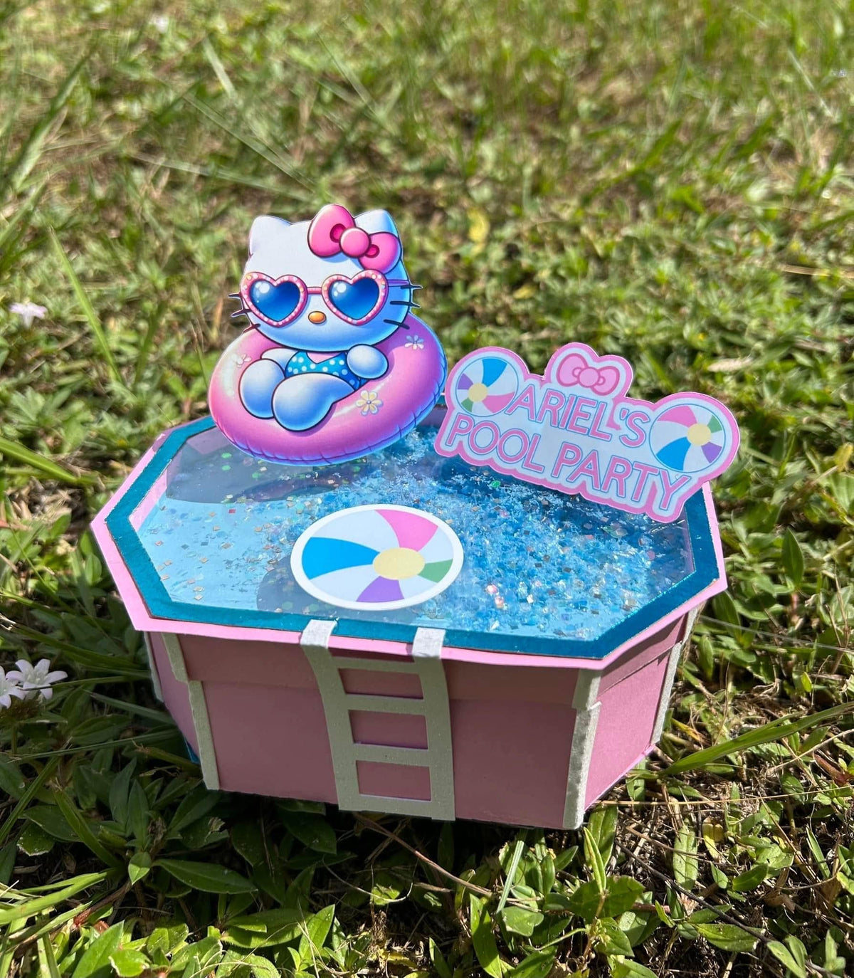 Kitty Pool Party Candy Favor Boxes – Set of 12