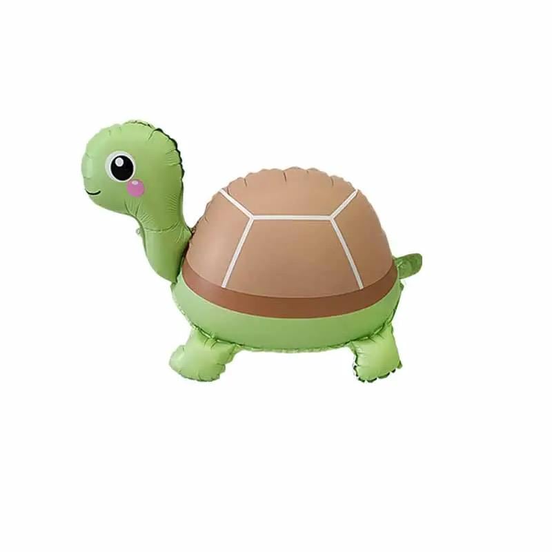 Walking Turtle Foil Balloon Set – Cute Turtle Birthday Balloon – Animal Theme Party Decorations – Baby Shower Balloon – 2 Pack Turtle Balloo
