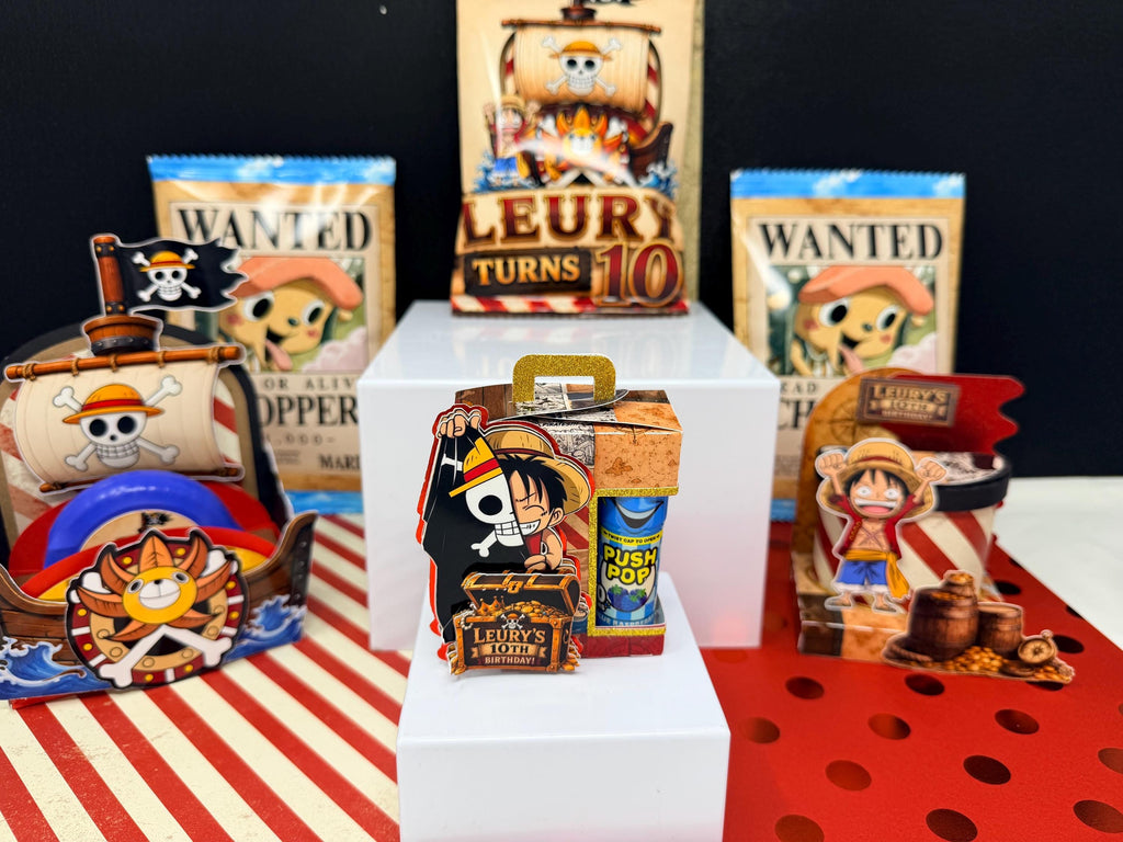 Anime Pirate Push Pop Favor Box – Set of 12 detail
