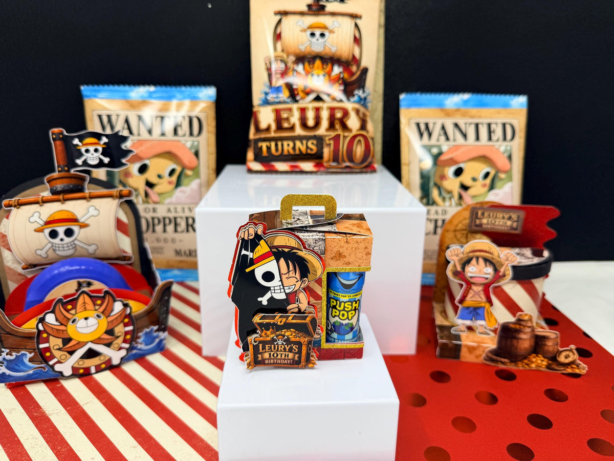Anime Pirate Push Pop Favor Box – Set of 12 detail