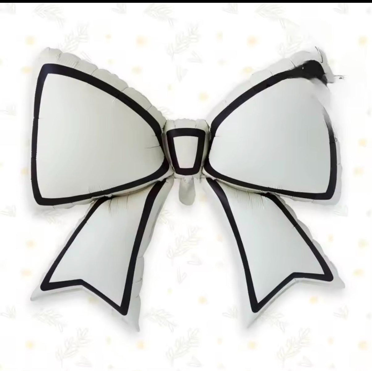 Panda & Bow Balloon Bouquet  5 Piece Black and White Foil Balloon Set