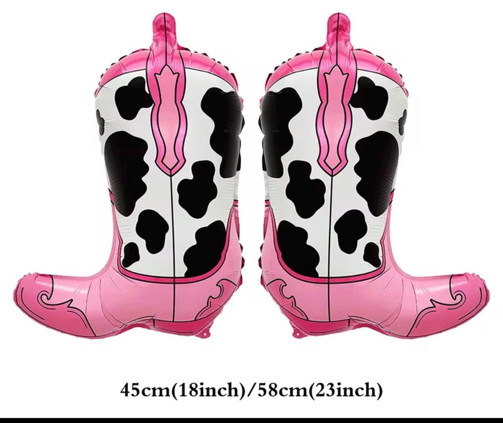 Pink Cowgirl Balloon Bouquet – Western Horse Party Decorations