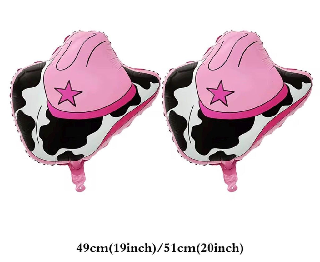 Pink Cowgirl Balloon Bouquet – Western Horse Party Decorations