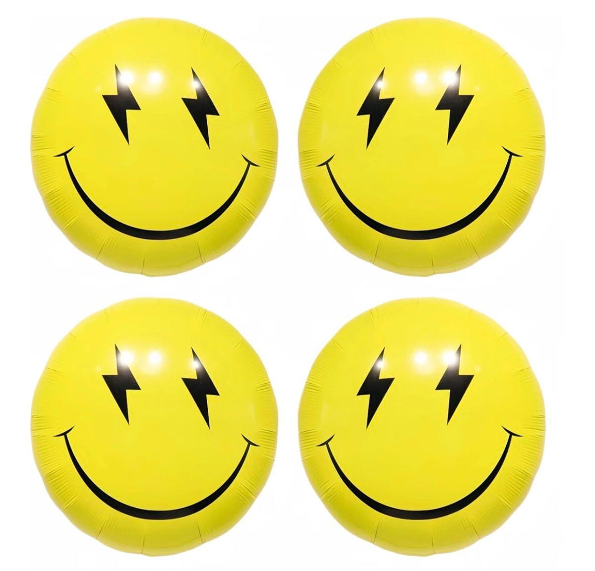 One Happy Dude Balloon Bundle, Yellow Smiley Face and Checkered Balloons, Black White Birthday Decor, Racing Party, 9 Piece Set