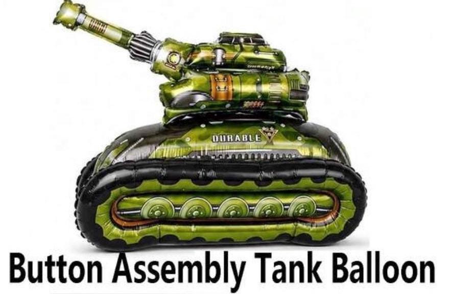 Army Tank Balloon Bouquet, Military Birthday Balloons, Camouflage Tank Balloon, Army Party Decorations, Green Black Gold Balloon Set