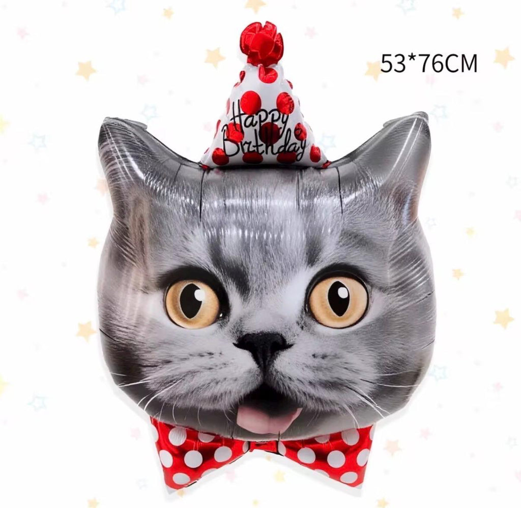 Cat and Dog Birthday Balloon Bouquet, Pet Lover Party Decorations, Puppy and Kitten Balloons, Animal Birthday Decor, 6 Piece Set