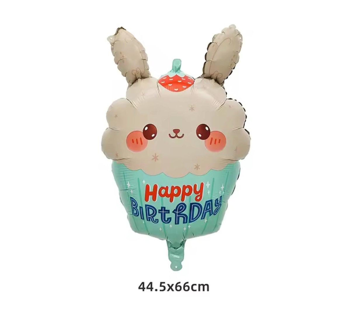 Cute Birthday Balloon Bouquet, Bunny Cupcake & Party Hat Balloons, Pastel Birthday Balloons, Kids Birthday Party Decor