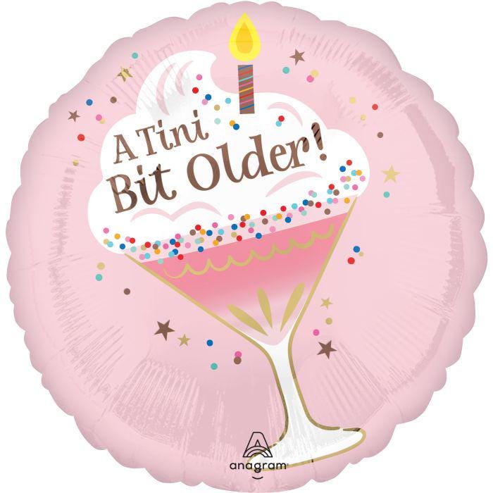 A Tini Bit Older Birthday Balloon Bouquet, Pink Martini Birthday Balloons, Girls Birthday Party Decor, Cocktail Birthday Balloon Set