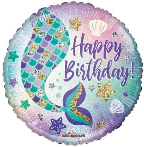 Mermaid Birthday Balloon Bundle, Under the Sea Party Decorations, Purple Turquoise Gold Happy Birthday Balloons, Mermaid Party Decor