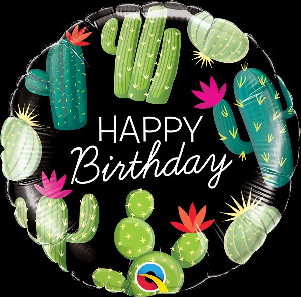 Cactus Birthday Balloon Bundle, Black Happy Birthday Balloons, Colorful Fiesta Party Decorations, Pink Green Turquoise Bouquet