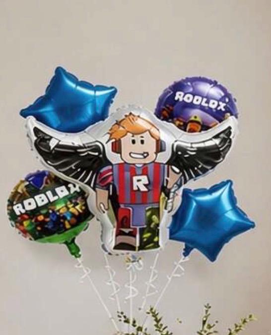Gamer Balloon Bouquet | Video Game Birthday Balloon Bundle | Gaming Party Decorations | Blue Star Foil Balloons | Kids Birthday Gift