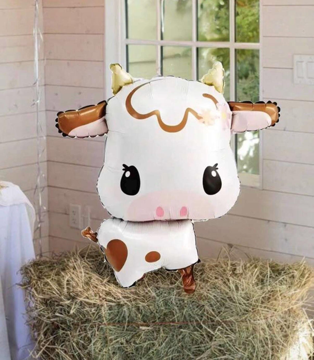 Farm Cow & Hen Balloon Bouquet – 7 Balloons