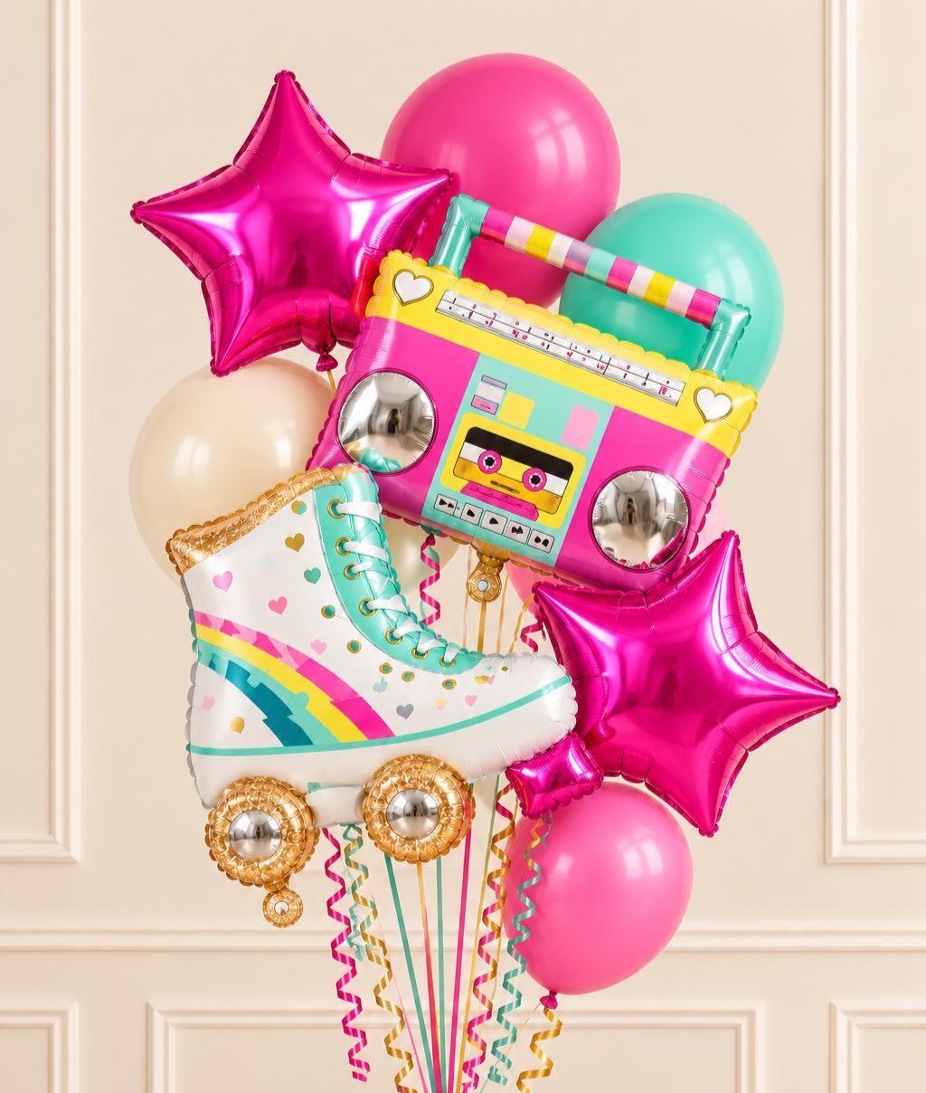 Retro Roller Skate Balloon Set, Disco Party Balloons, 80s Theme Decor, Cassette Balloon, Neon Birthday Decorat — Etsy 2026-10-06