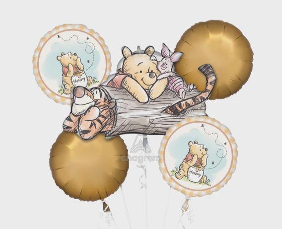 Honey Bear Balloon Bouquet | Woodland Bear Birthday Balloons | Storybook Baby Shower Decor | Gold Neutral Balloon Bundle — Etsy 2026-10-06